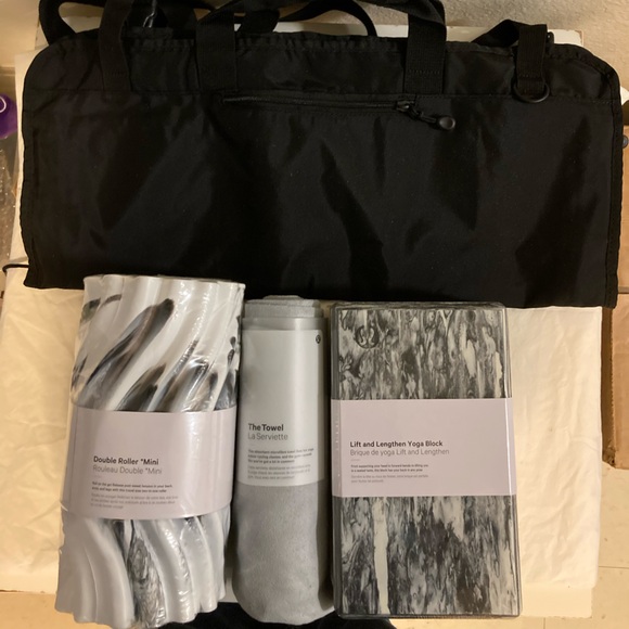 lululemon Other - Lululemon Yoga Accessories and Hotdog Yoga Tan and Black Yoga Bag
